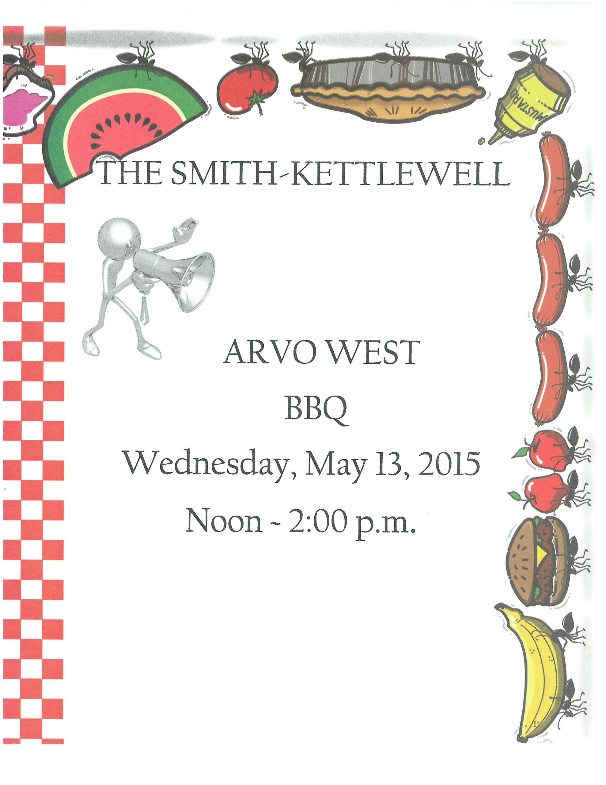 Flyer announcement ARVO WEST BBQ