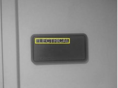 Sample indoor sign showing automatic detection in yellow
