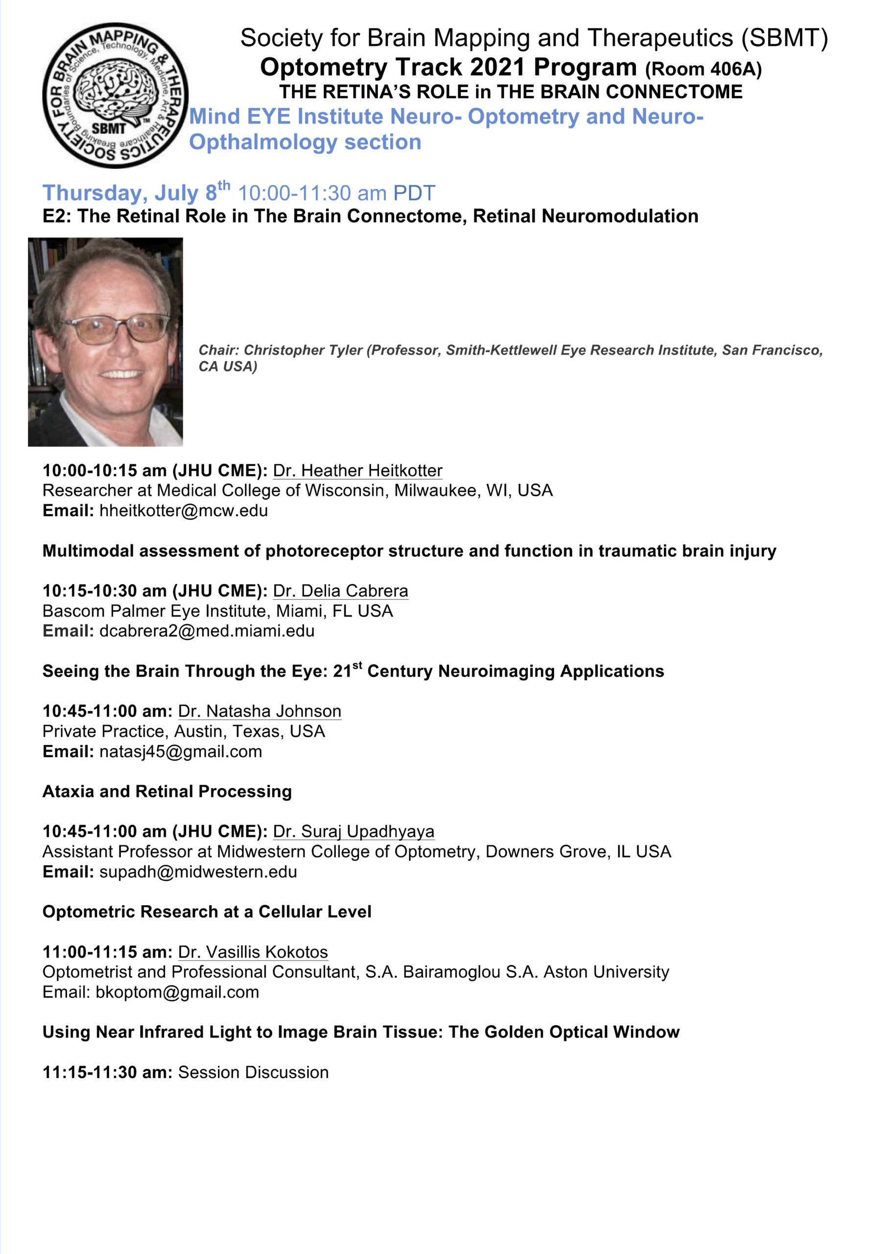 Image of the first session of the meeting program